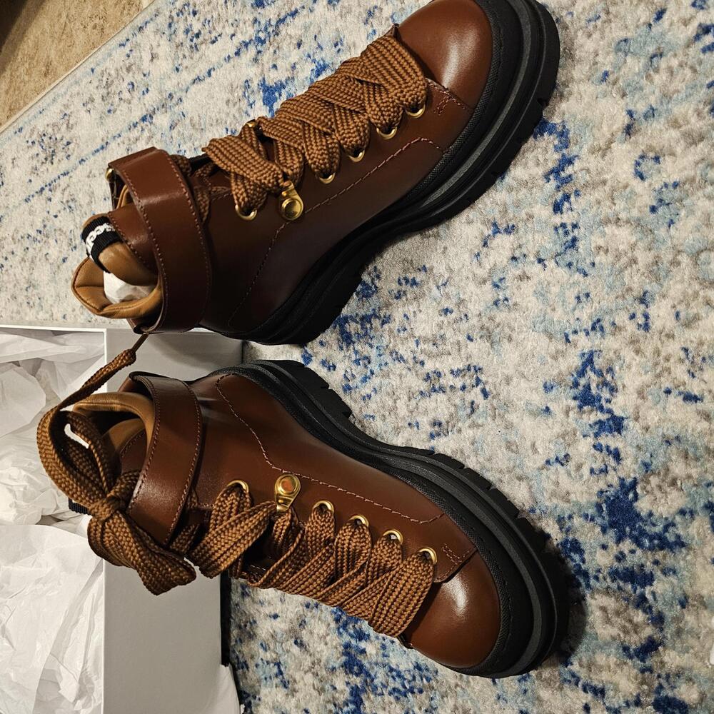 See By Chloé Jollya Ankle Boots in Tan/Copper combat boots size 37
